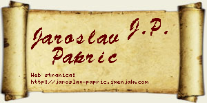 Jaroslav Paprić vizit kartica